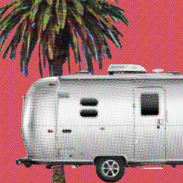 Camp Landa Airstream trailer graphic for specials and coupons promotions